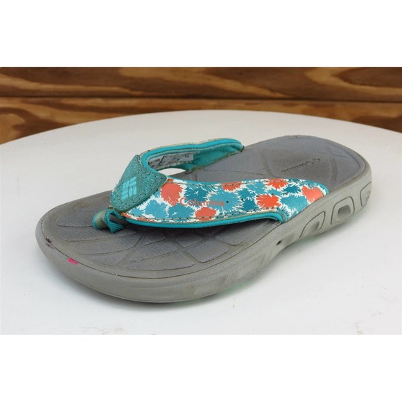 Columbia Toddler Girls 8 Medium Blue‎ Flip Flop Synthetic - Picture 1 of 5